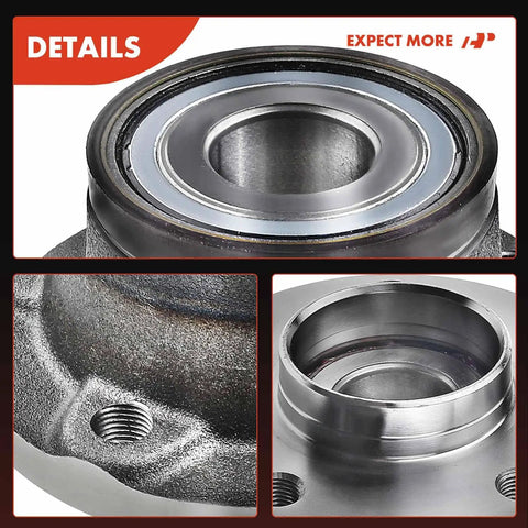 Close-up of Rear Wheel Bearing and Hub Assembly for Ram ProMaster City 2015-2022, showing heavy-duty construction and ball bearings.