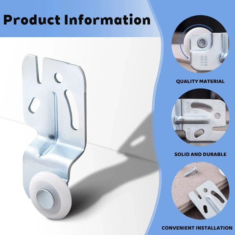 Sliding Door Hardware Wardrobe Roller Kit For Top Hung Bypass Doors Galvanized Steel Construction For Durability
