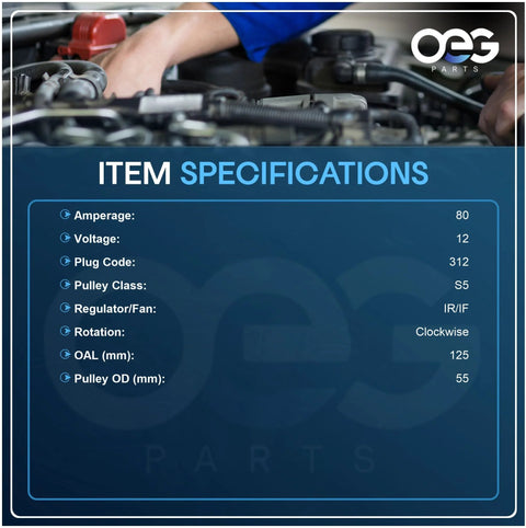 New Alternator For Toyota Tundra Sequoia 4.7L V8 2000 2001 2002 Direct Fit OE Replacement specifications displayed