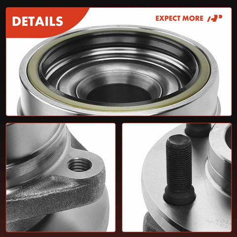 Close-up view of Two Pack Front Wheel Bearing Hub Assembly For Jeep Wrangler 1987-1989 Cherokee 1984-1989 And Comanche 1986-1989