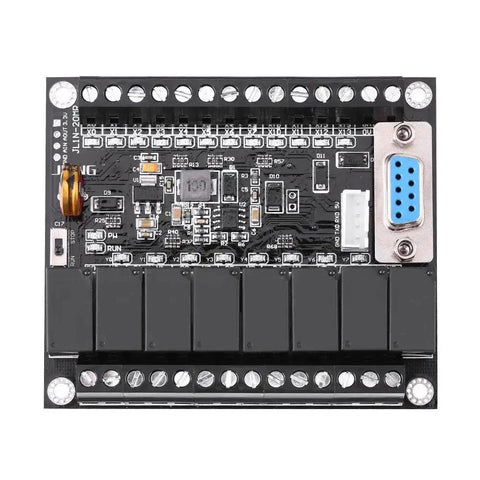 FX1N-20MR DC Panel PLC Controller With Industrial Control Board And Relay Output Module, top view showing circuit layout