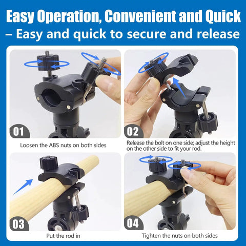 Universal Trolling Motor Stabilizer Bracket With Quick Release And Adjustable Support Mount For Electric Tiller Motors Fits Versatrack Lund Ranger And Lowe Boat Track Systems Ideal For Fishing Boats And Kayaks EDSRDPLT installation steps