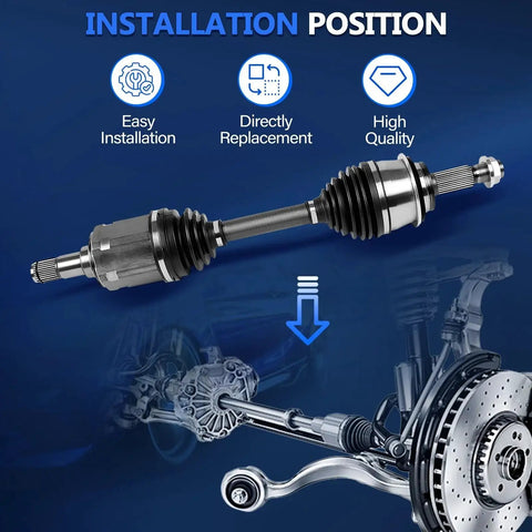 Beefy Front CV Axle Set For Toyota Camry 2007 To 2017 Avalon 2008 To 2016 And Lexus ES350 2007 To 2017 with installation position