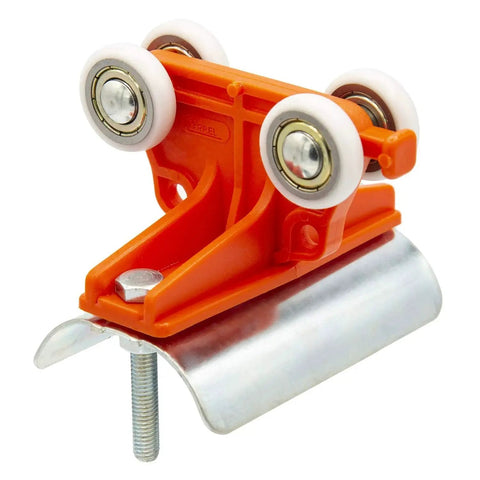 Heavy Duty Industrial Flat Cable C Track Festoon Kit 10 Meters 4x4mm2 roller component, orange and metal structure