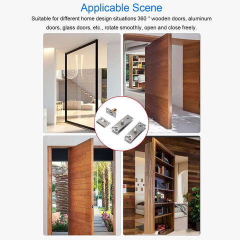 Installed Hidden Door Hinge With 360 Degree Rotation Heavy Duty Pivot Hinge In Stainless Steel 220 Lbs Load Bearing Concealed Hinge For Secret Doors Bookcase Murphy And Shelf Doors
