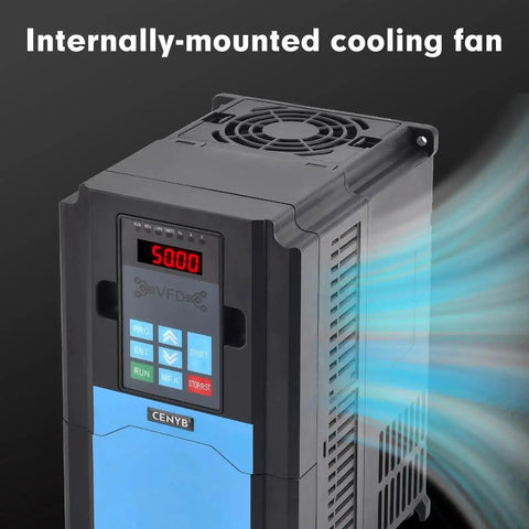 Beefy 2.2 kW VFD For CNC Spindle Speed Control 3 HP 220V Input And 220V Three Phase Output with cooling fan feature