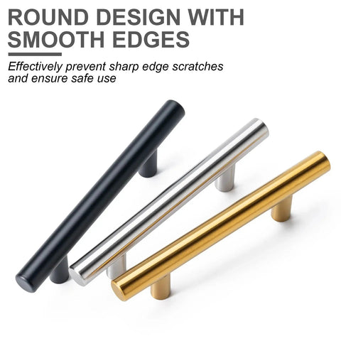 10 Pack Matte Black Stainless Cabinet Pulls 5 Inch Length With 3 Inch Center To Center For Kitchen And Bathroom Cabinets Durable Stainless Steel Hardware in various finishes