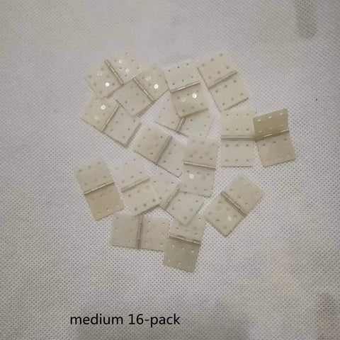 Nylon Hinges For RC Airplanes skrnrhrery Three Sizes Square Loose Leaf Pack For Aileron Rudder And Elevator Surfaces Medium Size 0.63 To 1.14 Inches Easy To Install With Flexible Rotation Ideal For Model Aircraft Parts 16 Pack