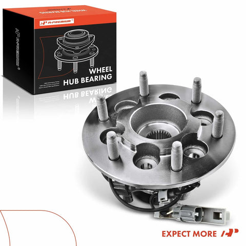 Front Right Wheel Bearing And Hub Assembly With ABS For Chevrolet Colorado 2004 2008 And GMC Canyon 2004 2008 Plus Isuzu i 350 2006 And i 370 2007 2008 4WD 6 Lug Compatible, showcasing hub and packaging.