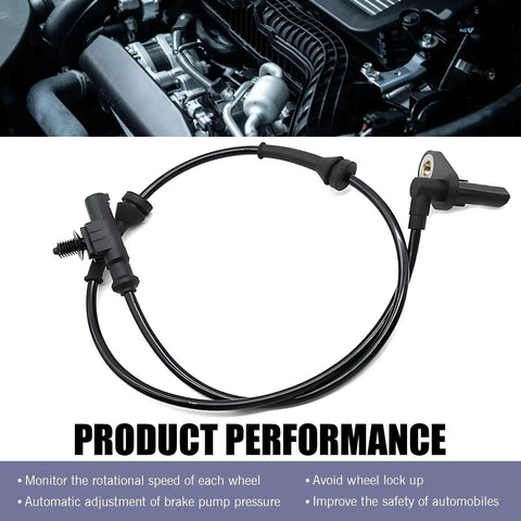 Zeathery rear-left wheel ABS sensor cable, black, OEM replacement for most cars