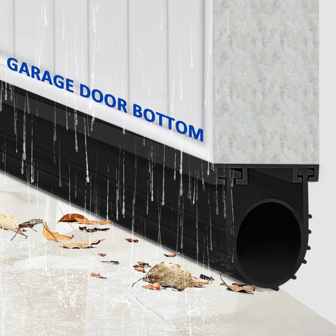 Installed Heavy Duty Universal Garage Door Weather Stripping Kit With Five Sixteenth Inch T End Seals U Channel And O Ring Design For Airtight And Waterproof Protection 16 Feet Black Rubber.