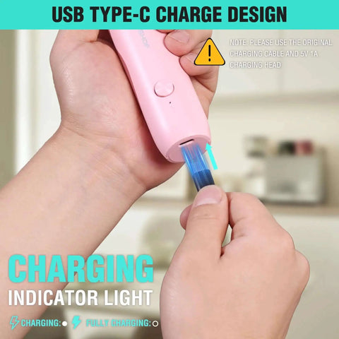 Powerful Rechargeable Milk Frother Wand With Stand, Handheld Electric Foam Maker For Coffee, Type C Charging Cable Included, Pink