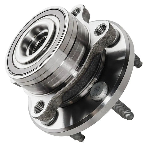 Wheel Bearing Hubs Assembly Front And Rear For Ford Explorer 2011-2019 And Police Interceptor Utility 2013-2019 4 Pack Replacement Kit With 5 Lug Hubs, close-up view.