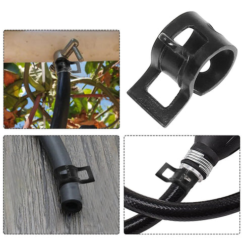 Rierdge 40-pack black spring hose clamps for fuel/water hoses, fits 6.5-7.2mm OD silicone hoses