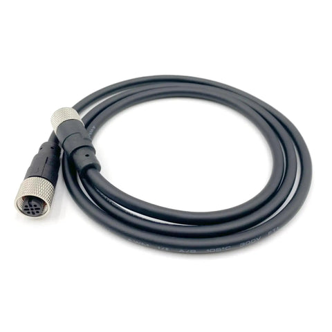 M12 5 Pin Double Female Connector Cable With Straight Aviation Plug A Code Waterproof IP67 Sensor Lead 1 Meter AWG22 PVC