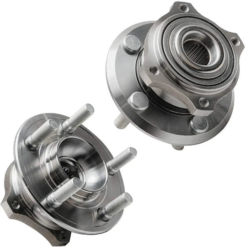 Rear Wheel Bearing Hubs Kit with Two Sway Bar Links for 2005-2009 Chrysler 300 and 2006-2009 Dodge Charger in silver steel