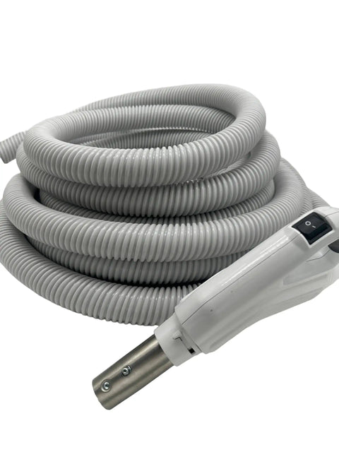 35 Foot Central Vacuum Hose With On Off Switch Crushproof Material 360 Degree Swivel Handle for home cleaning