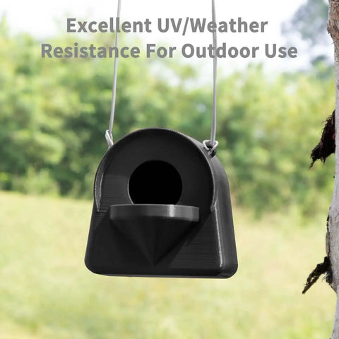 ASA Filament 1.75Mm Black 1Kg Outdoor Ready 3D Printer Filament showcasing UV/weather resistance with hanging outdoor fixture