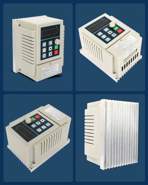 High-Performance Variable Frequency Drive VFD Inverter 220V Single Phase To 3 Phase 0.75kW 1HP control panel views