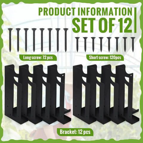 Beefy Raised Garden Bed Corner Brackets With Securing Lip For Wood Frames Fits Lumber Up To 2 By 12 Inches Heavy Duty Carbon Steel