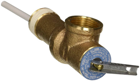 Temperature And Pressure Relief Valve For Water Heaters 3/4 Inch Inlet Outlet 150 Psi 210 F With 3-5/16 Inch Shank Copper Alloy Body Camco Durable Residential Safety Valve For Home And RV Water Heaters With Easy Installation And Reliable Performance.