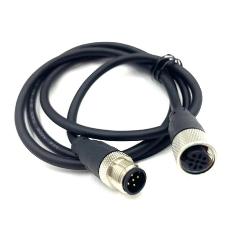 Rugged M12 5 Pin Male To Female Connector Cable A Code Straight Profibus Fieldbus Module Cable 1 Meter IP67 Waterproof Sensor Cable 125V 4A AWG22