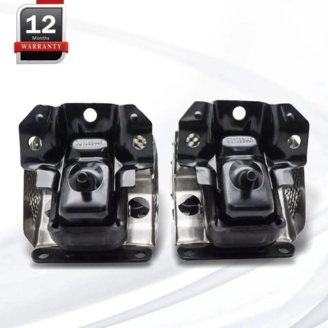 Beefed Up Engine Motor Mount With Heat Shield For 2007 To 2014 Chevy Tahoe Silverado Suburban Avalanche GMC Sierra Yukon Cadillac Escalade A5365HY OE Replacement 15854941 15854939 Black, Pack of 2, front view
