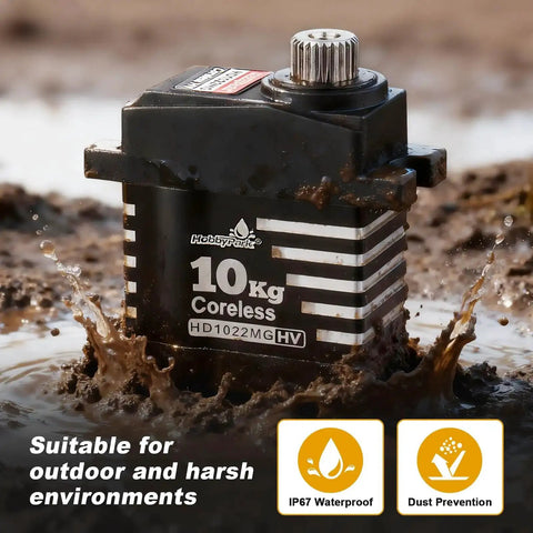 Waterproof Beefed Up 10Kg Torque Steering Servo With Coreless Motor And Metal Gear in muddy environment for TRX4M Crawler