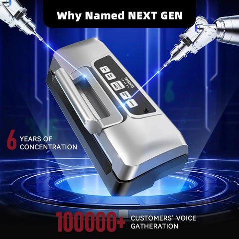 Next Gen Vacuum Sealer Machine With Smart Visual Status System showing control panel and metallic design on futuristic background