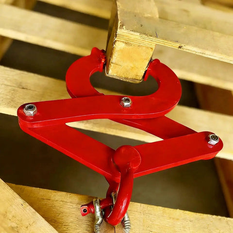 Heavy Duty Pallet Puller Clamp 1T 2250 Lbs With 5.5 Inch Jaw Opening Red gripping pallet wood