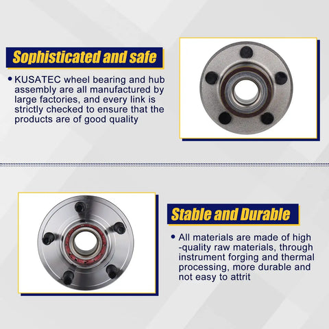 Front Wheel Bearing And Hub Assembly 2 Pack 513224 Heavy Duty Replacement Fits Dodge Charger 2006 To 2014 Challenger With ABS