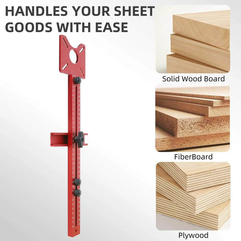 All In One Router Jig And Circle Cutting Guide For Woodworking 4 In 1 Milling Groove Bracket With red vertical bar