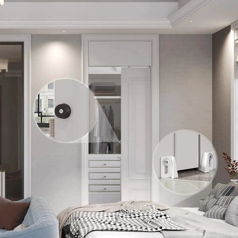 Six Foot Commercial Grade Sliding Pocket Door Hardware Track Kit Top Mount Heavy Duty installed in living room