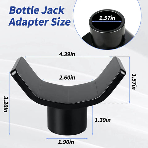 Bottle Jack Adapter For RV Truck Fits 2 3 4 Inch Round Or Square Tubes 12 Ton dimensions and shape illustration