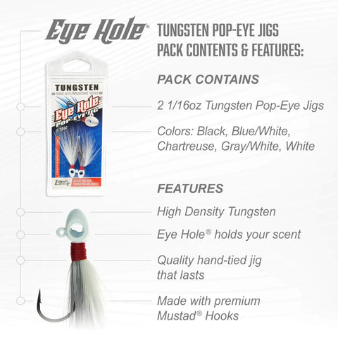 Premium Hand Tied Tungsten Hair Jig Two Pack One Sixteenth Ounce Black Eye Hole Pop Eye Lifelike Feather Jig With Fast Falling Head