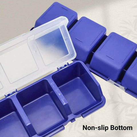 6 Pack Screw Organizer Box With Lid For Garage And Workshop Four Compartments Small Parts Bins Plastic Hardware Storage