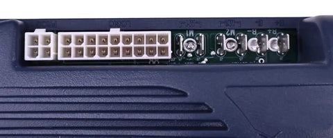 Close-up of Beefed Up 24V 110A Permanent Magnet Motor Speed Controller 1228 2901 For Curtis Mobility Scooter connections.