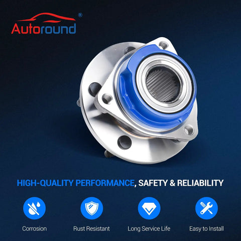 Front view of 513203 Wheel Hub And Bearing Assembly Fits Chevy Buick Pontiac Models 5 Lug Non ABS