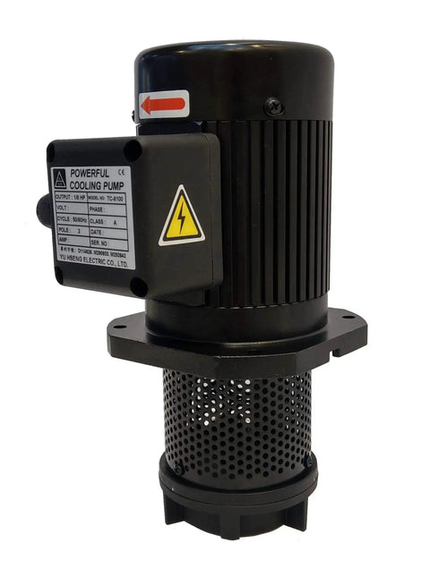 1/8 HP Coolant Pump For Lathe And Band Saw Machines With Immersion 4 Inches, NPT 1/2 Inch Thread, Single Phase 120/240V, 40 L/min Flow Rate, 10.6 GMP, Heavy Duty Machine Tool Circulation Pump For Milling And Machining