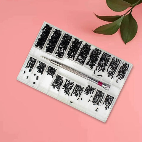 Must Have Micro Screw Kit For Watches Eyeglasses And Laptops, 18 Metric Sizes Including M1.2 M1.4 M2, About 500 Tiny Screws
