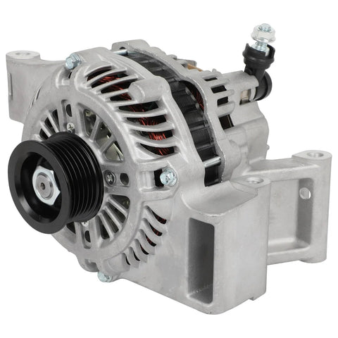 Alternator Replacement For Mazda 3 2.0L 2004-2009 And Mazda 3 2.3L 2004-2009 Plus Mazda 5 2.3L 2006-2007 With 6 Groove Pulley 90A 12V Clockwise Rotation ER Regulator Durable Bearings