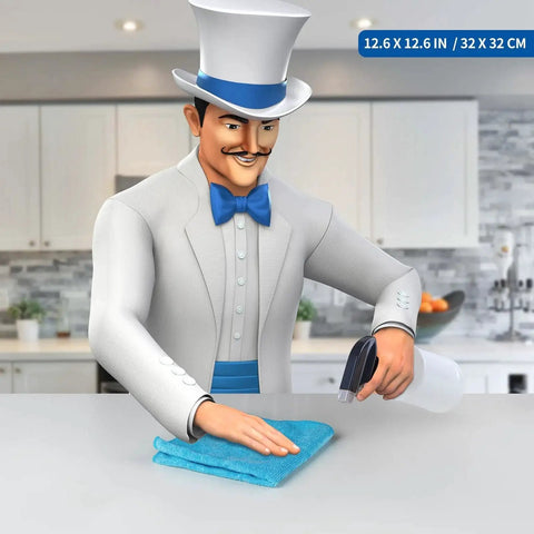 Character using Ultra Soft Microfiber Cleaning Cloths Pack Of 24 12.6 X 12.6 Inches Scratch Free in a kitchen.