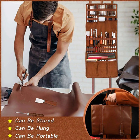 All In One Leather Tooling Kit With Cutting And Engraving Mats For Leatherworking Pro Grade Tools For Handbag Making