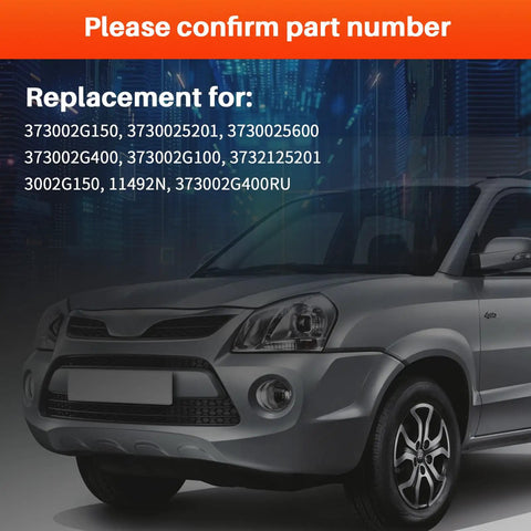 Hyundai vehicle with list of alternator replacement part numbers for confirmation