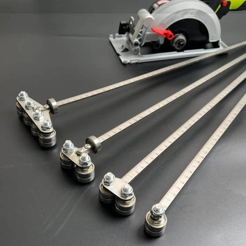 3mm Stainless Steel Positioning Jig And Cutting Guide for precision woodworking metalworking showing ruler and straight edge.