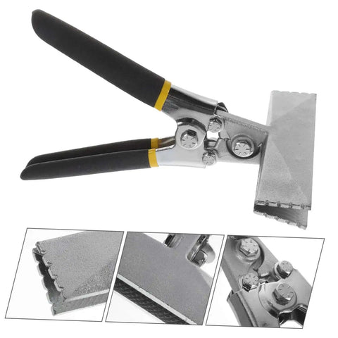 Metal Bender Tool with Straight Jaw Hemming Pliers for Duct Crimping and Wire Bending Heavy Duty Mechanic Workhorse with Non Slip Grip