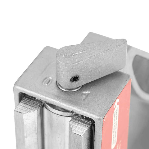 Close-up view of 90 Degree Welding Magnetic Holder With Dual Switches Pro Grade Magnetic Welding Fixture with visible switch mechanism