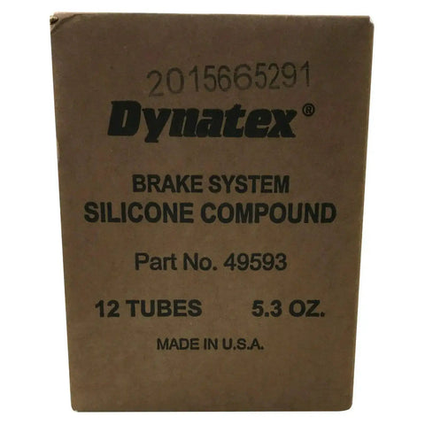 Box of Dynatex Brake System Silicone Lubricant Compound 5.3 Oz Tube for auto and marine use, pro grade formula, made in USA