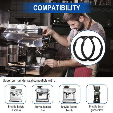 Upper Burr Rubber Seal Replacement For Espresso Grinders Silicone Gasket To Prevent Clogging Keep Your Grinder Clean Fits Barista