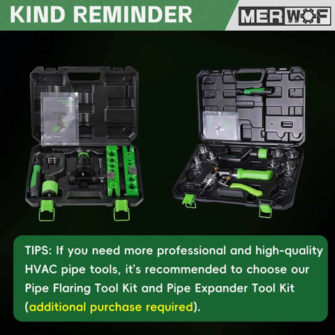 Two HVAC pipe tool kits open with green and black tools, including Pro Grade Durable Aluminum Pipe Reamer For Copper And PVC Pipes Deburring And Chamfering Tool With Four Sharp Stainless Reamers Cleans And Smooths Inner And Outer Tubing From One Quarter Inch To One And Five Eighths Inch Non Slip Green Handle.